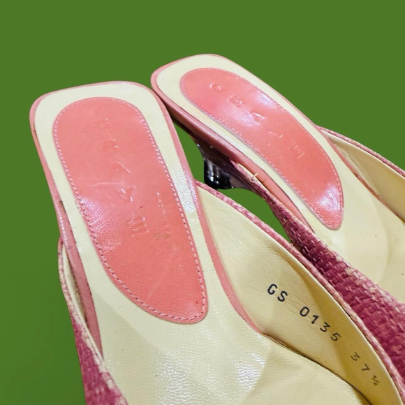 Pink Embroidered Women's Slip-On Mules - Picture 4 of 9